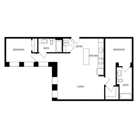 B10 Floorplan at The Residences at Delmar DivINe, St Louis